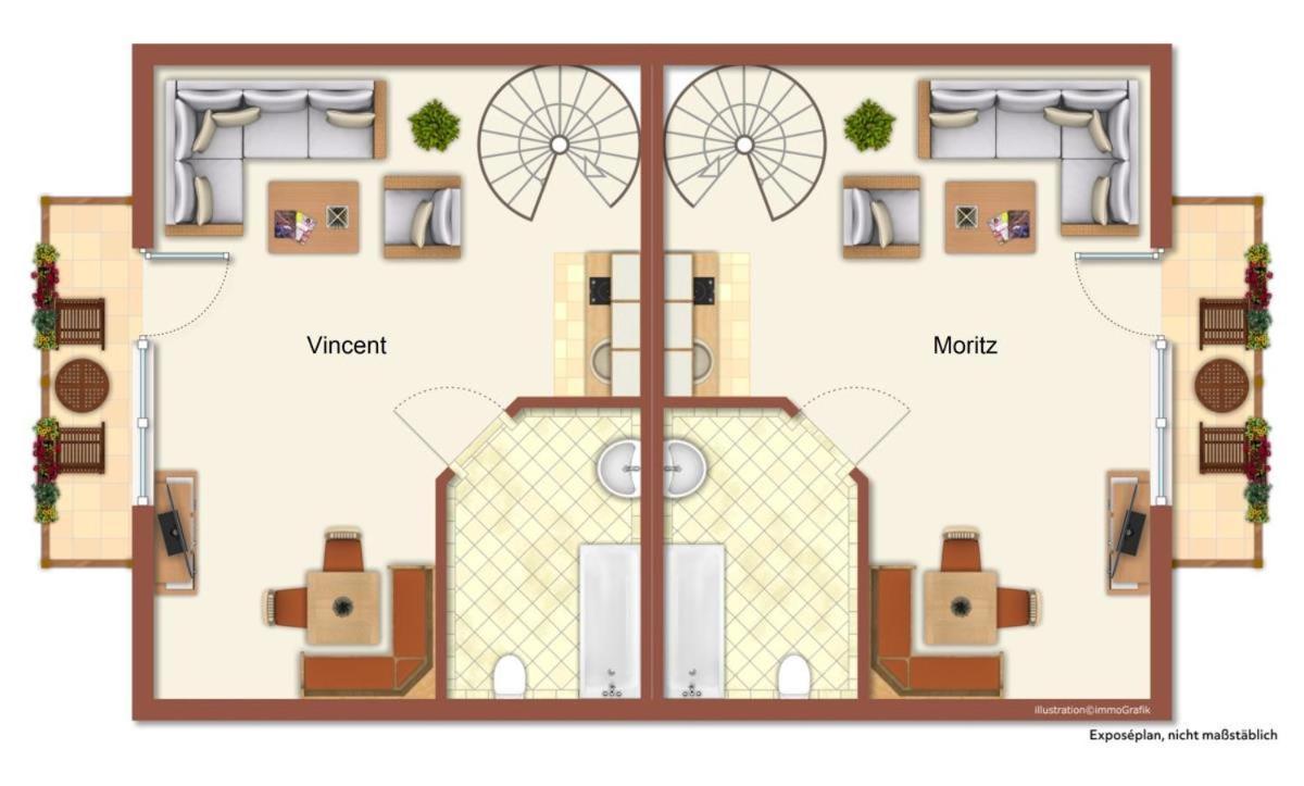 Haus Vier Freunde, Vincent Lägenhet Rostock Exteriör bild